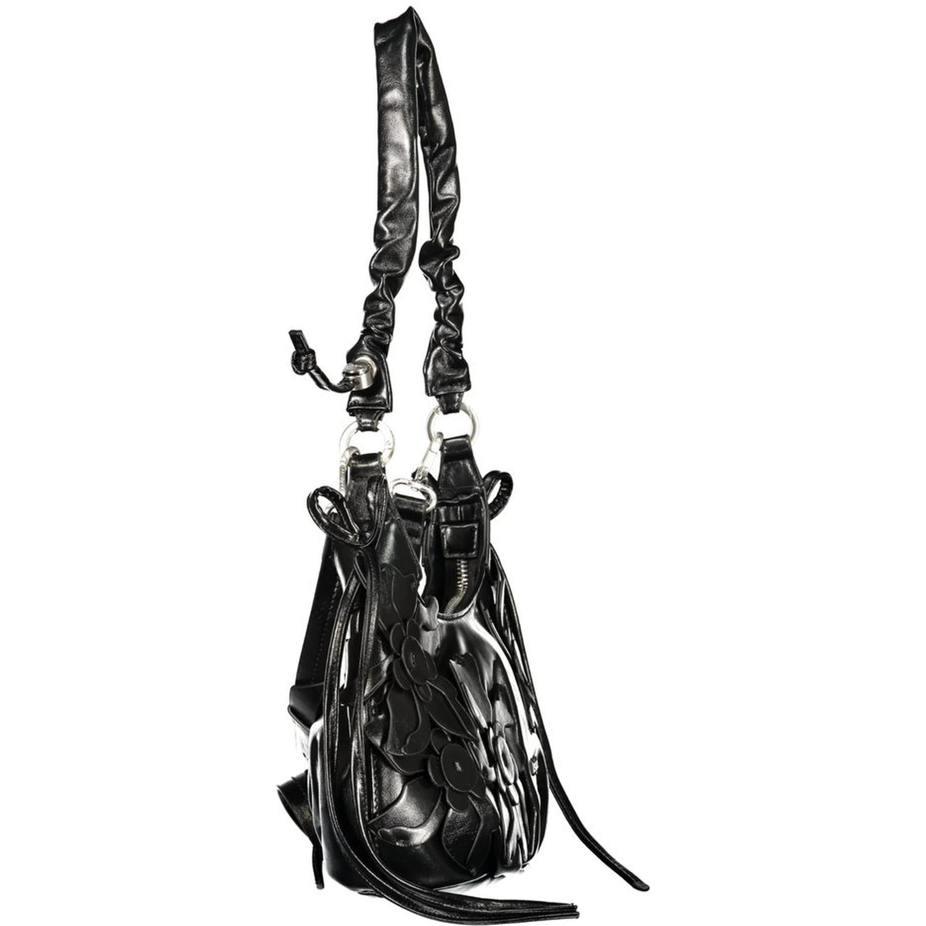 Nero Polyurethane Women's Bag with Adjustable Strap