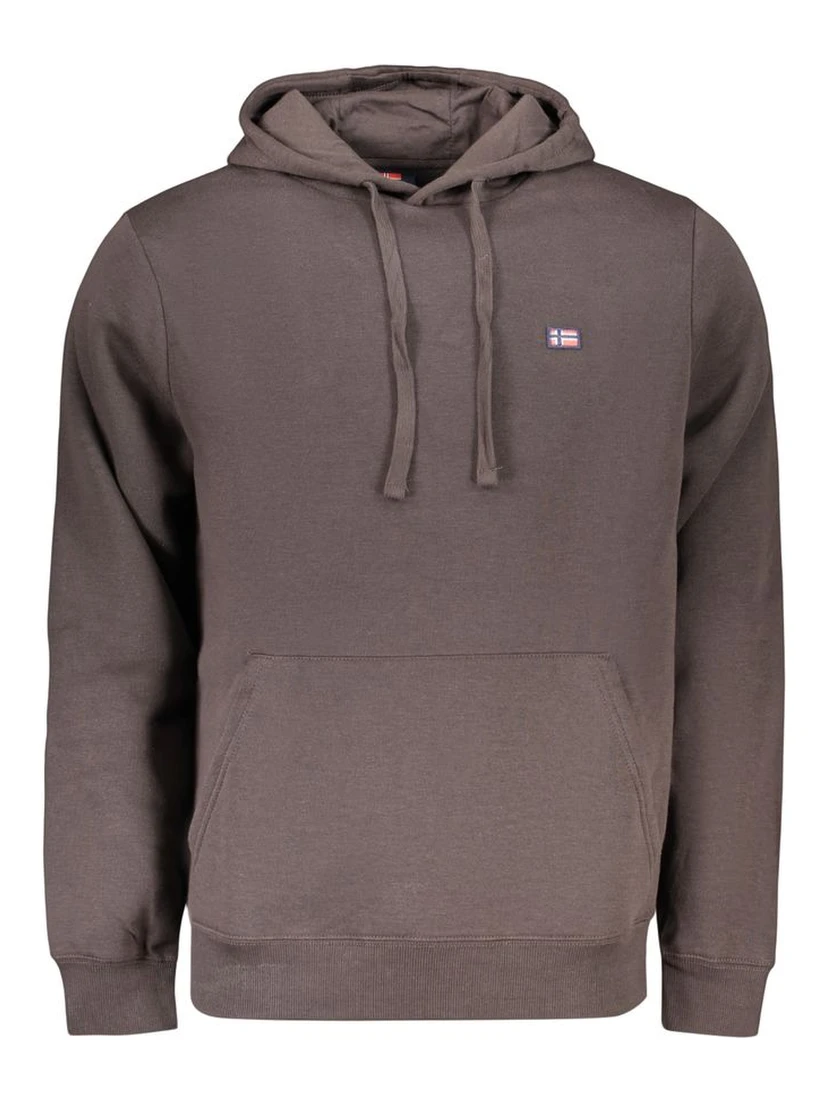 Brown Cotton Men's Sweatshirt