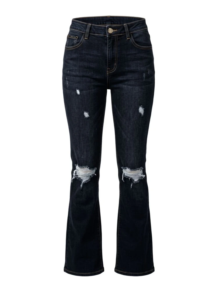 Blue Cotton Women Jeans