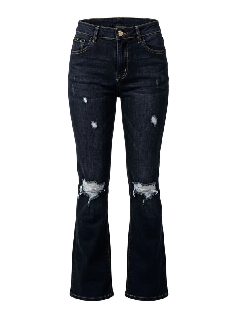 Blue Cotton Women Jeans