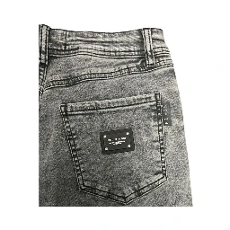 Grey Cotton Women Jeans