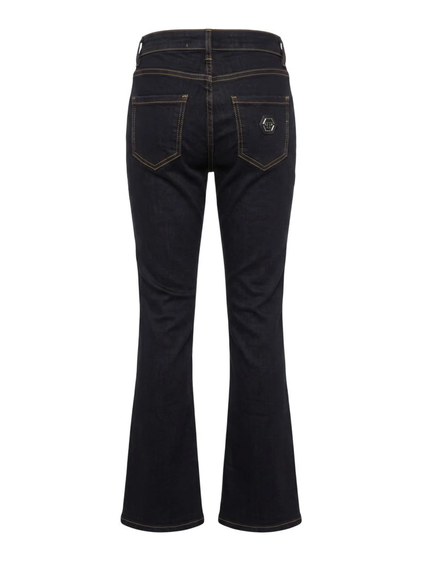 Blue Cotton Women Jeans