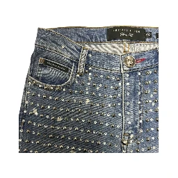 Blue Cotton Women Jeans