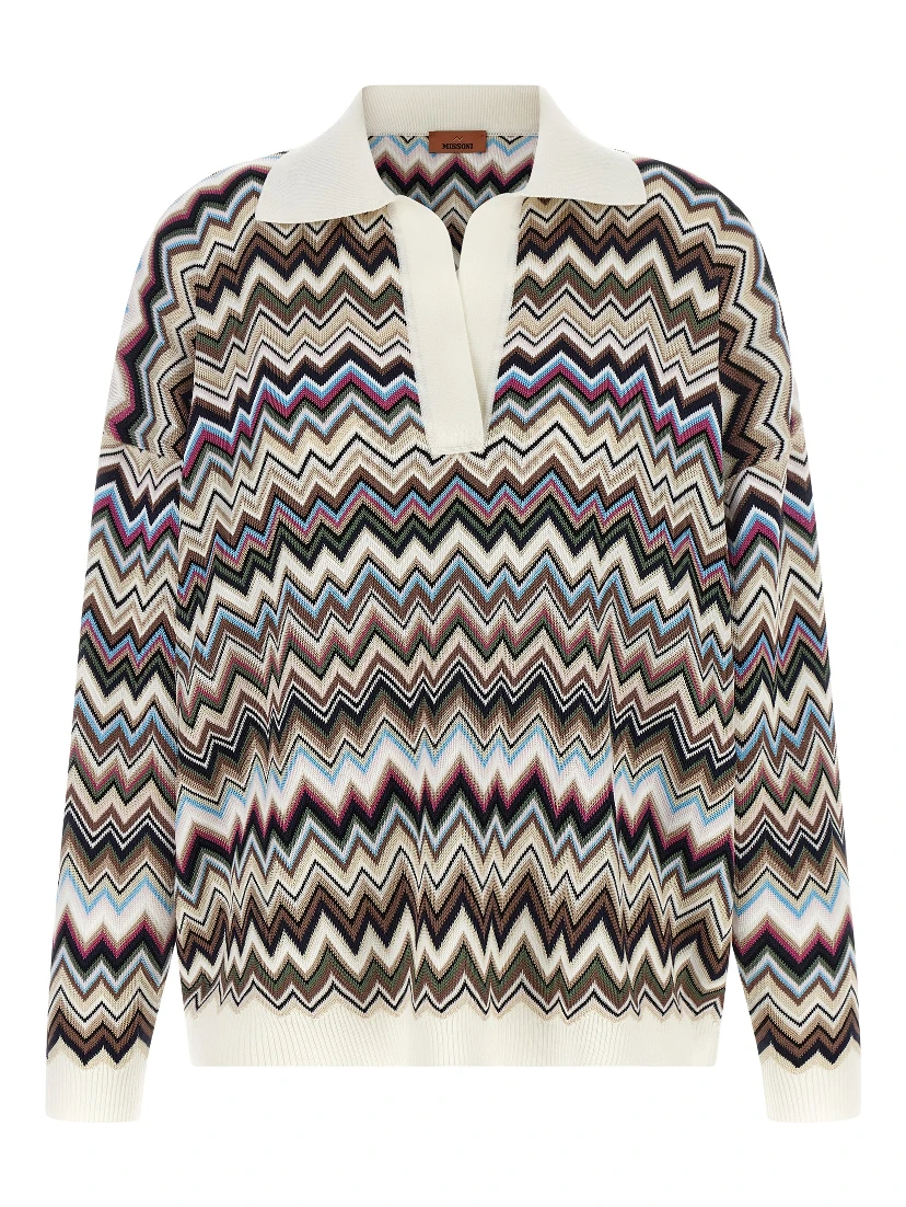 Multicolor Viscose Polo Shirt