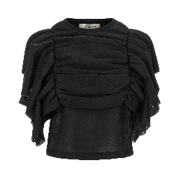 Black Polyester Pattern Shirt