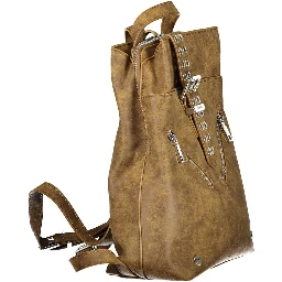 Brown Polyurethane Women's Backpack for Trendy Adventures