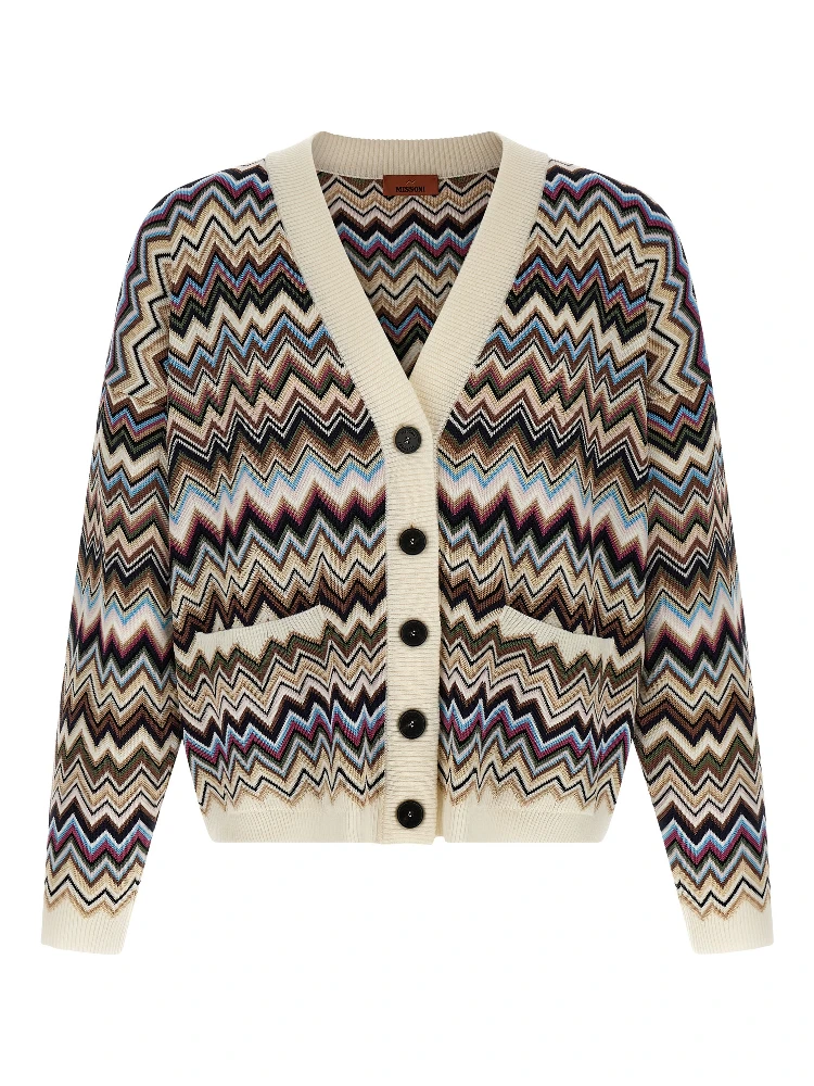 Multicolor Viscose Cardigan