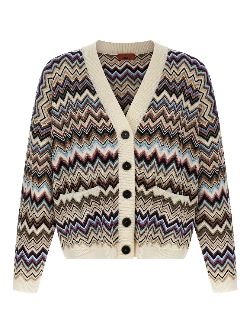 Multicolor Viscose Cardigan