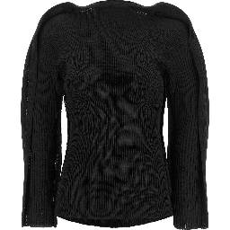 Black Polyester Cardigan