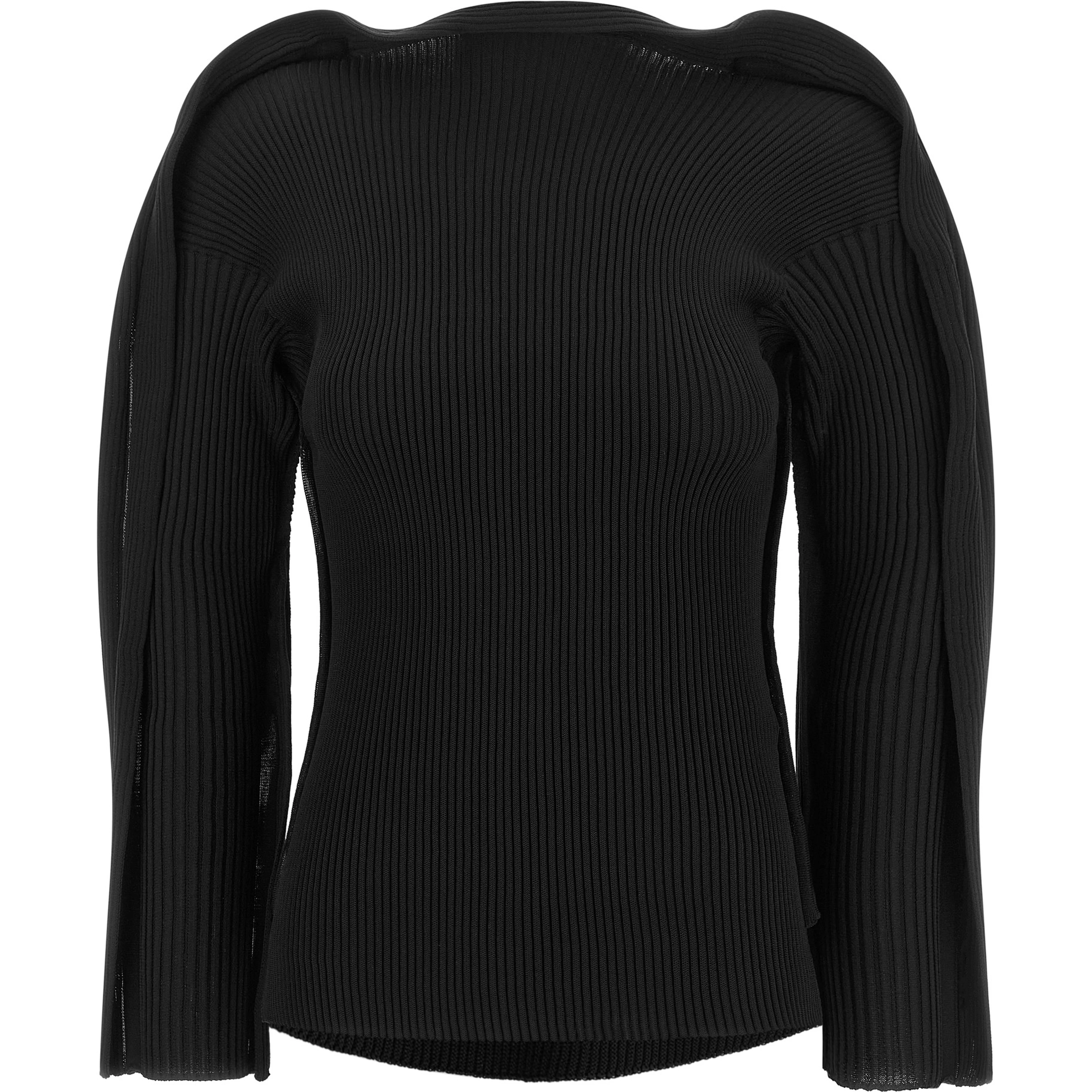 Black Polyester Cardigan