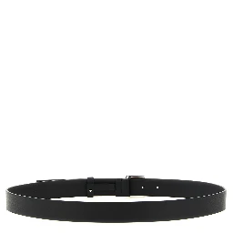 Black Calfskin Regular Belt