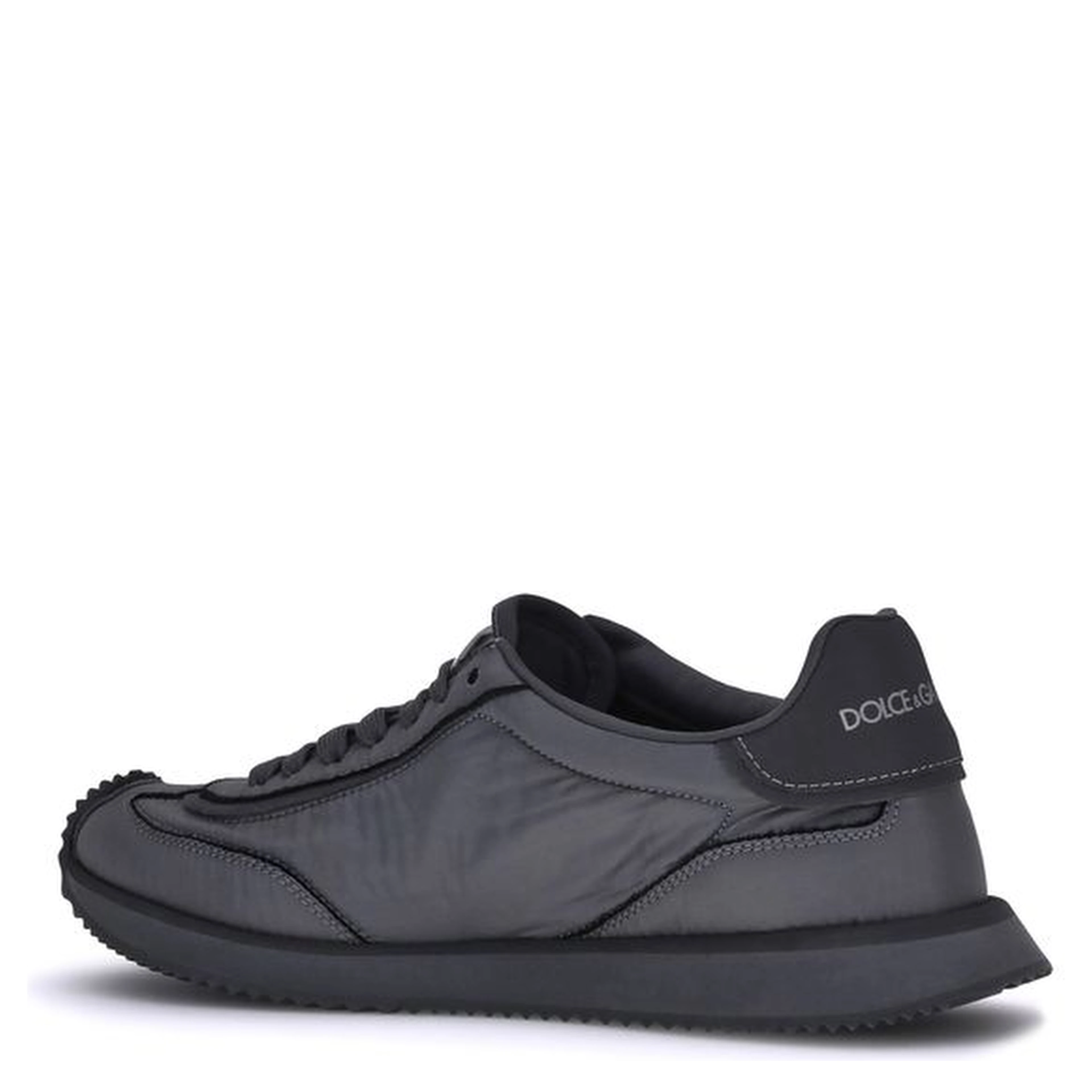 Black Fabric Athletic Sneakers