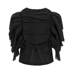 Black Polyester Pattern Shirt