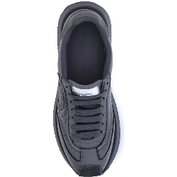 Black Fabric Athletic Sneakers