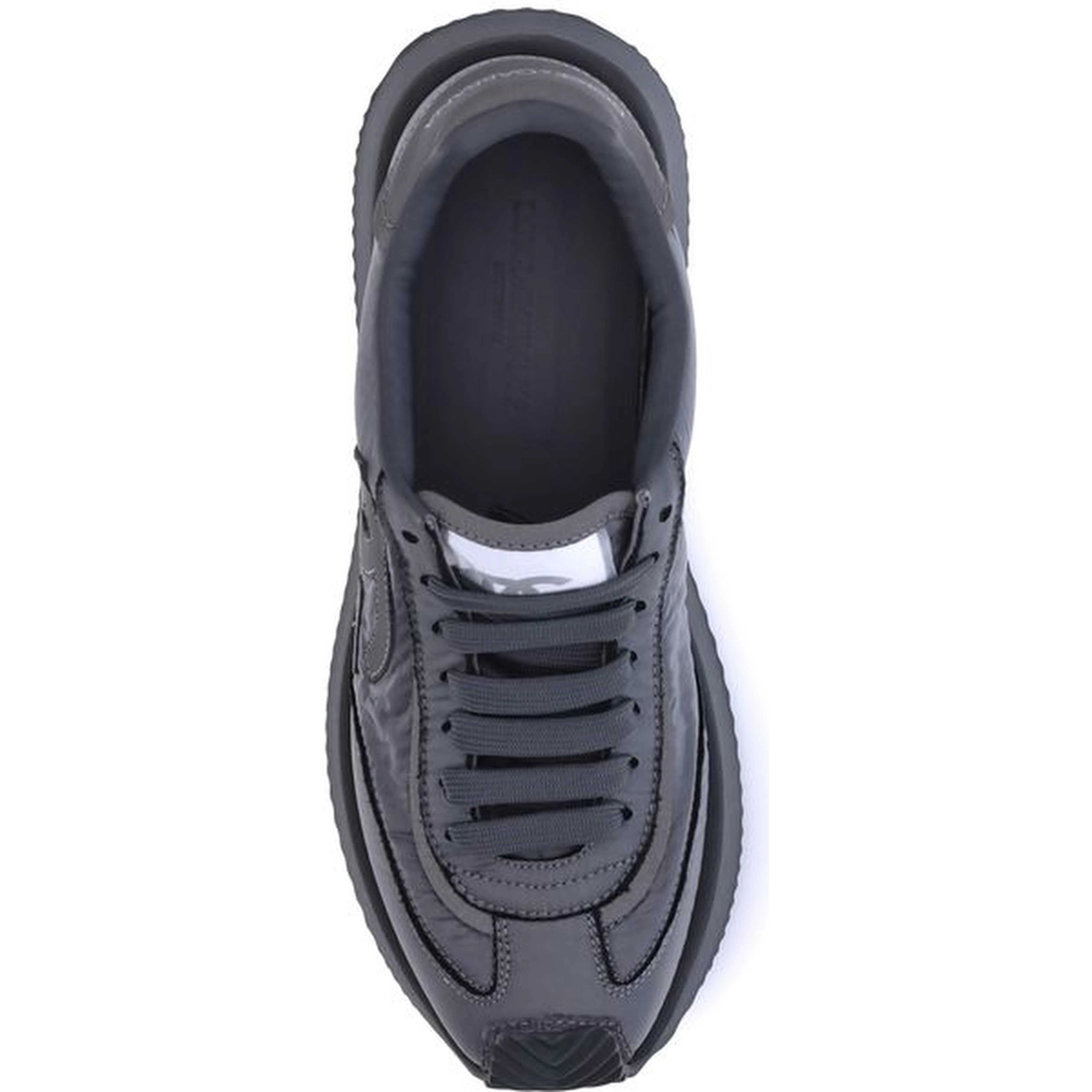 Black Fabric Athletic Sneakers