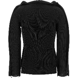 Black Polyester Cardigan