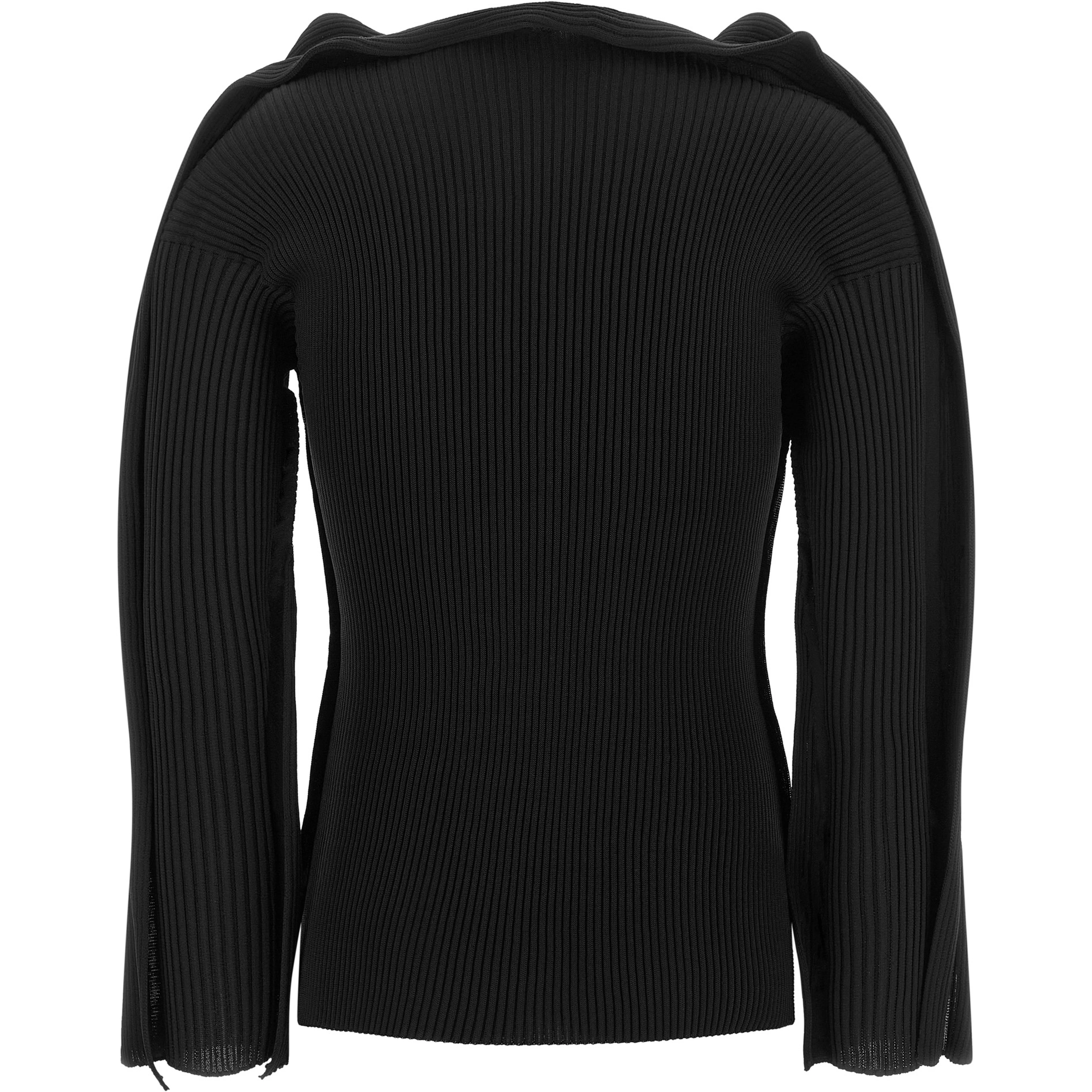 Black Polyester Cardigan