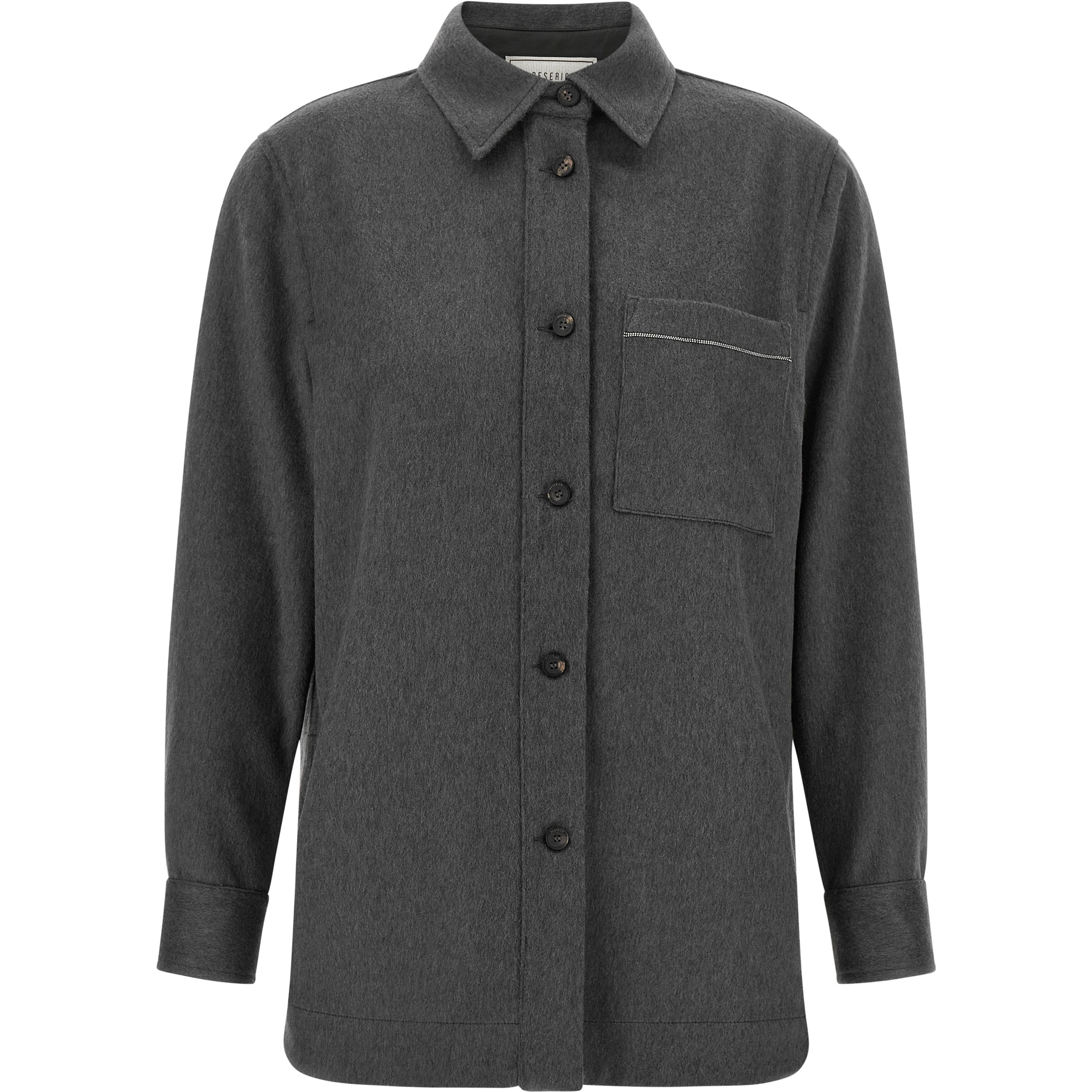 Gray Virgin Wool Blouse