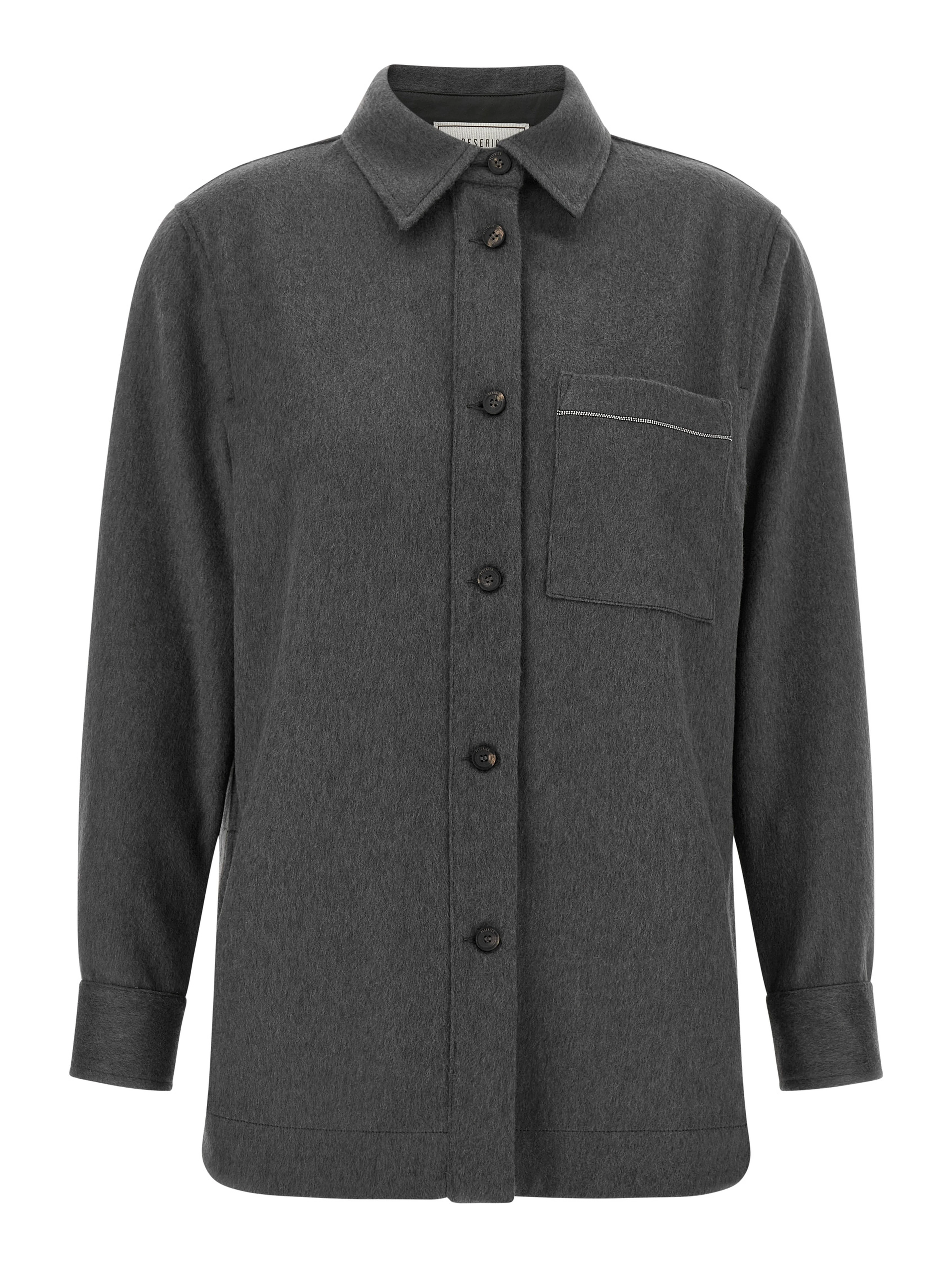 Gray Virgin Wool Blouse