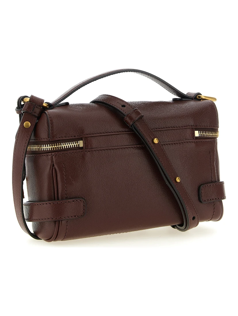 Brown Buffalo Leather Shoulder Bag