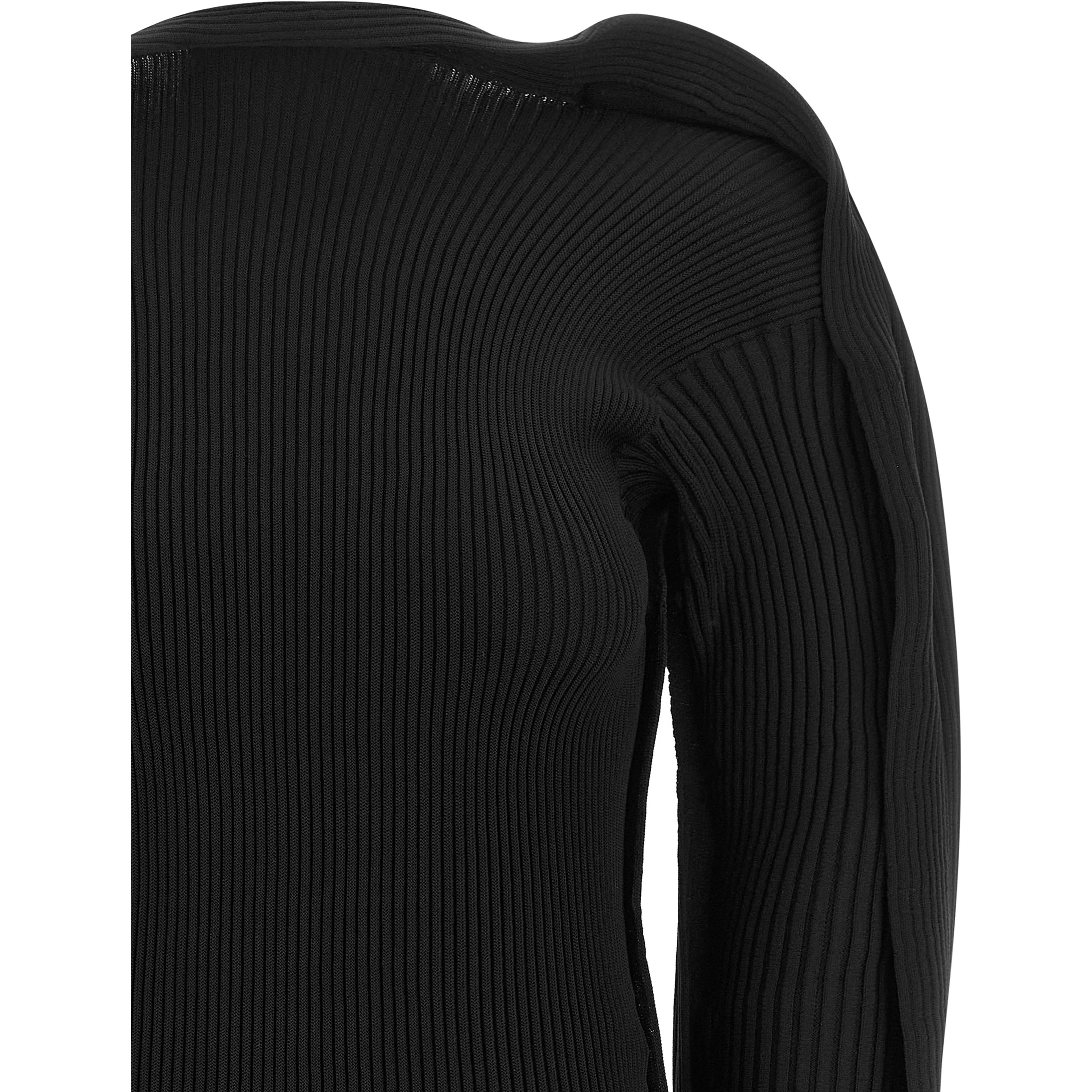 Black Polyester Cardigan