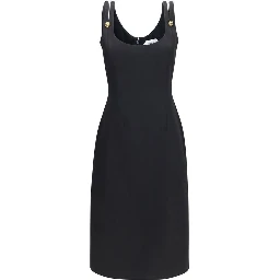 Black Wool Oves Aries Casual Dress