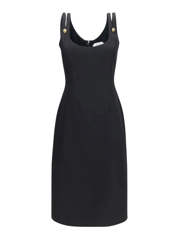 Black Wool Oves Aries Casual Dress