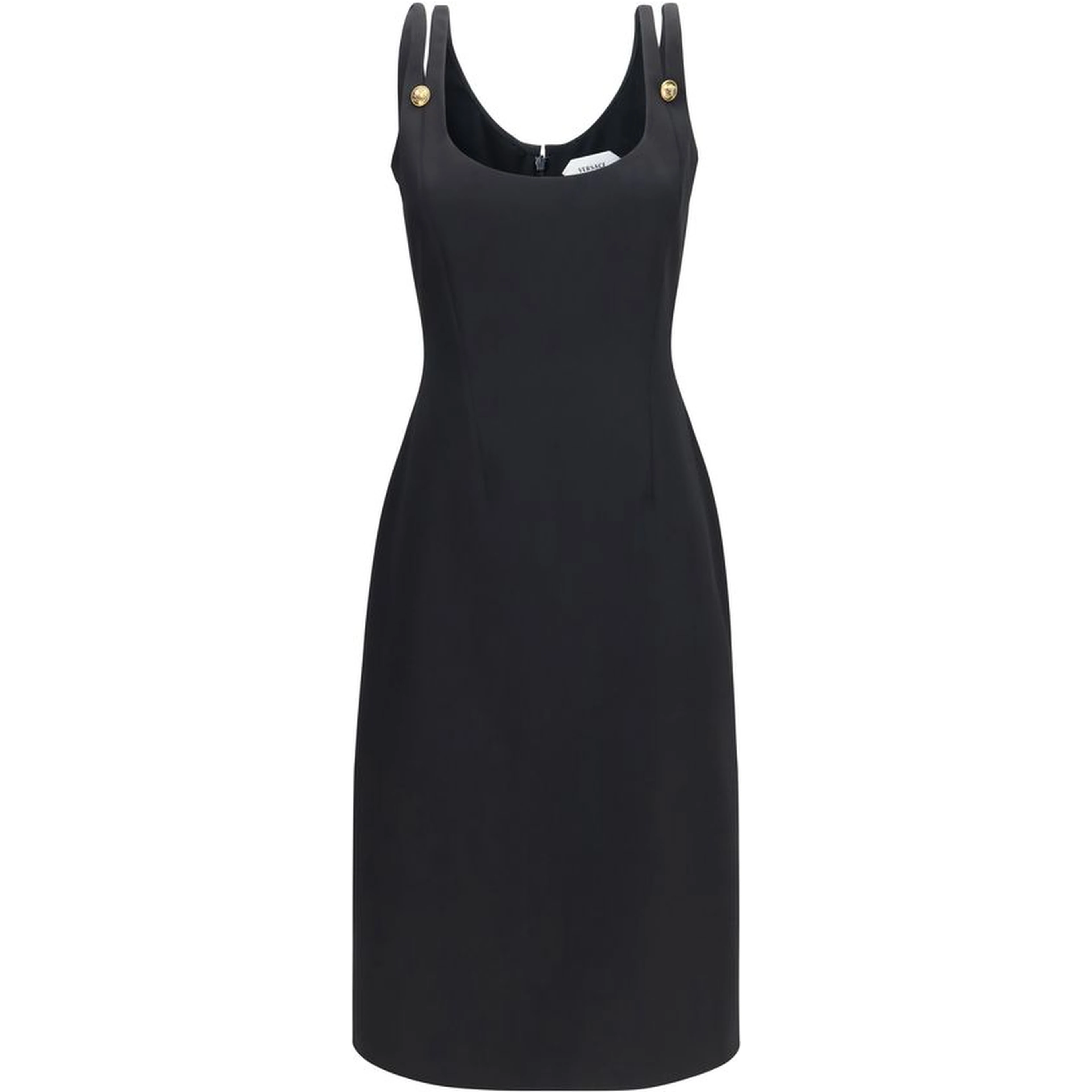 Black Wool Oves Aries Casual Dress