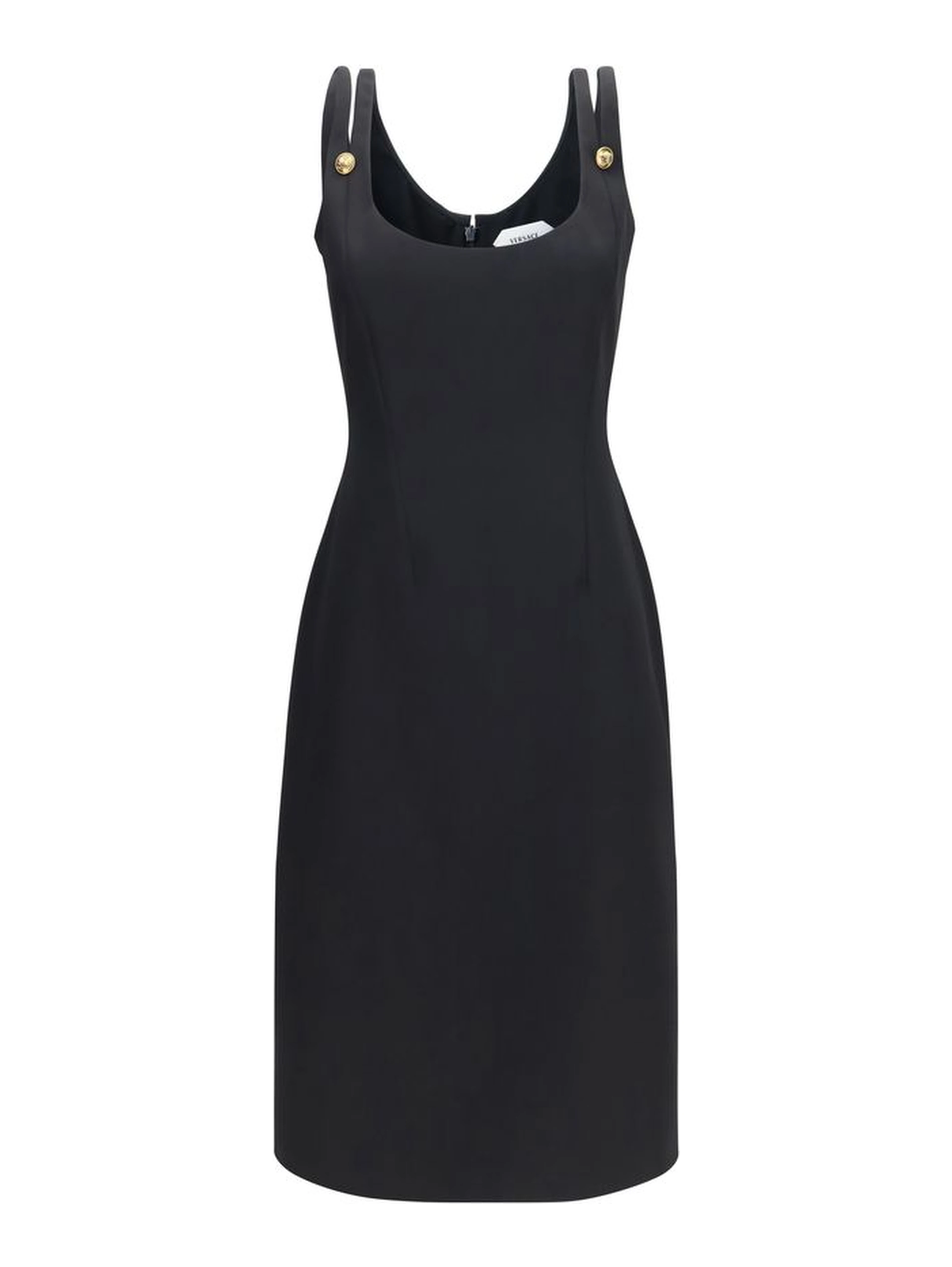 Black Wool Oves Aries Casual Dress
