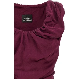 Bordeaux Viscose Short Dress