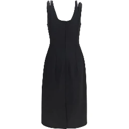 Black Wool Oves Aries Casual Dress
