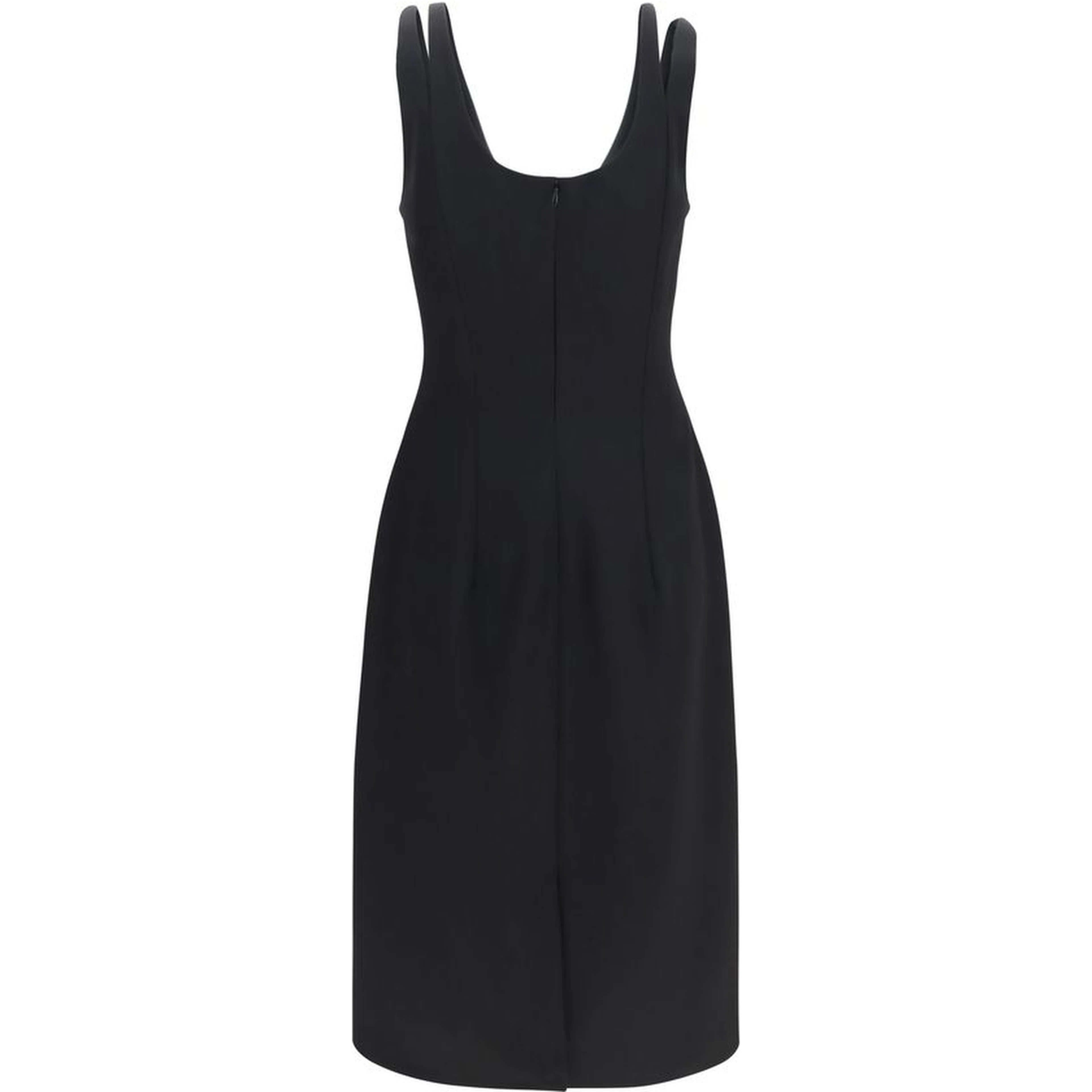 Black Wool Oves Aries Casual Dress