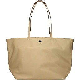 Beige Fabric Shoulder Bag