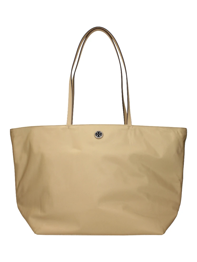 Beige Fabric Shoulder Bag