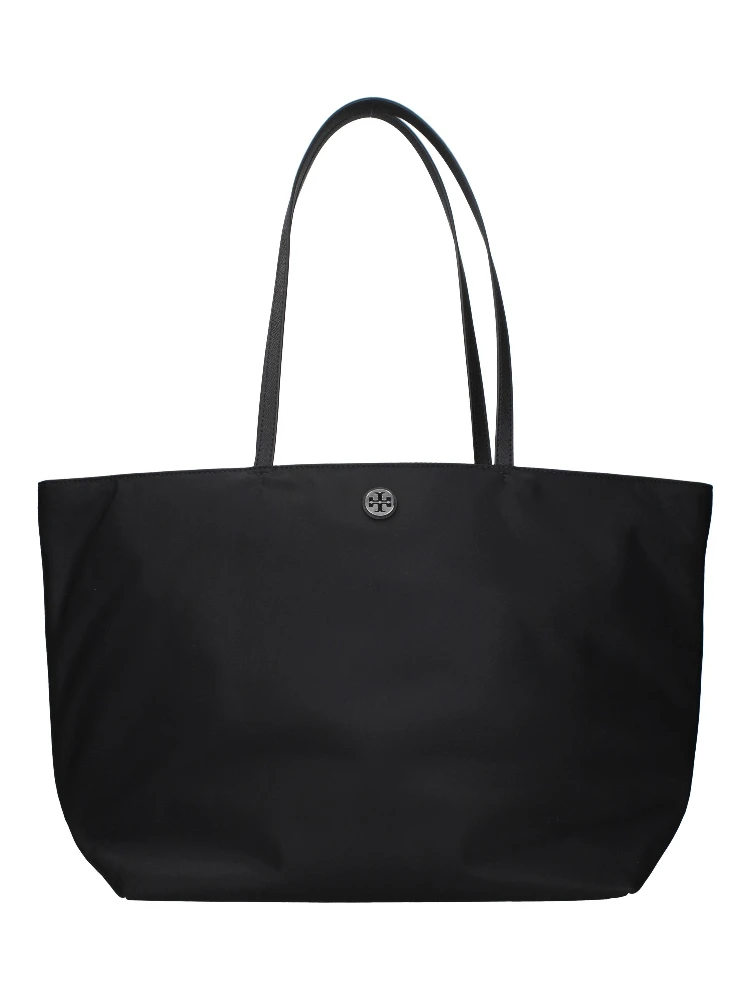 Black Fabric Shoulder Bag