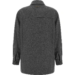 Gray Virgin Wool Blouse