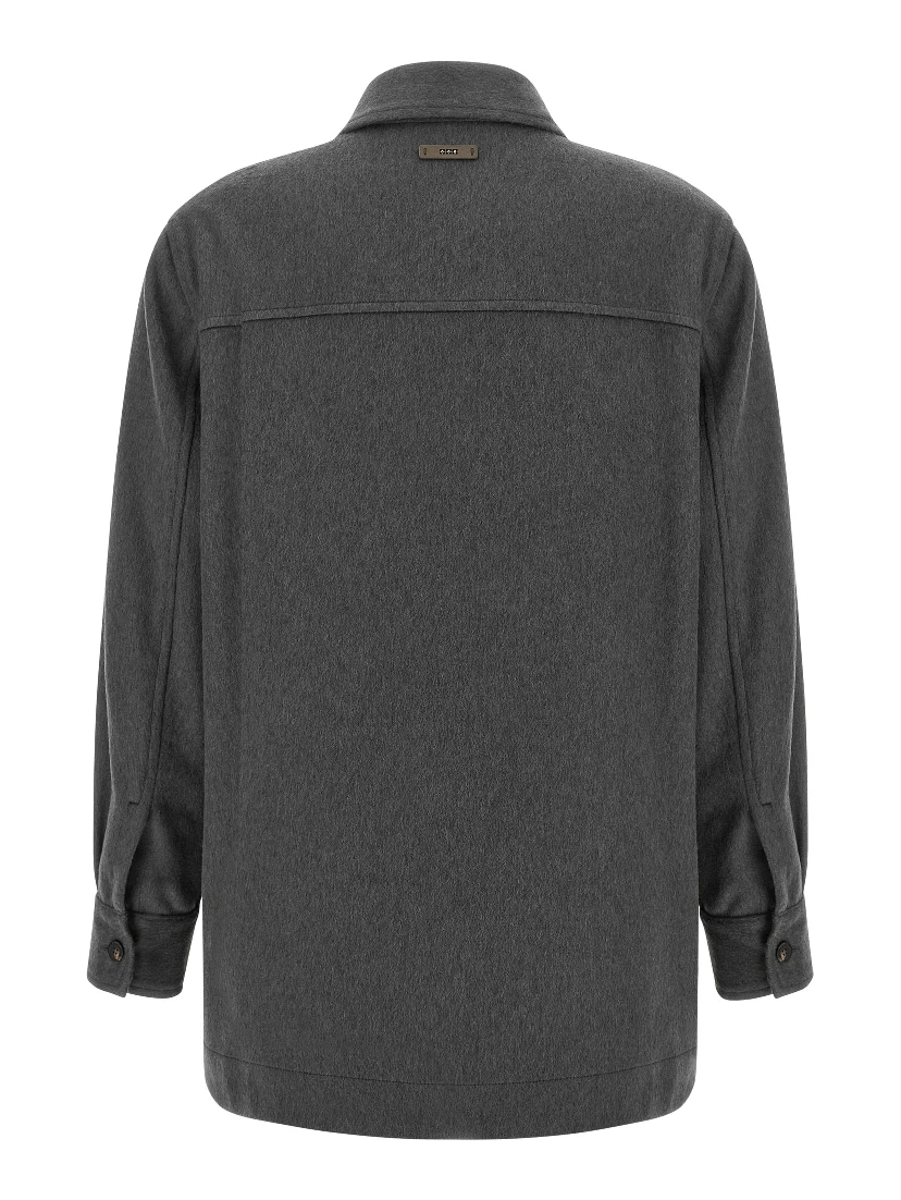 Gray Virgin Wool Blouse