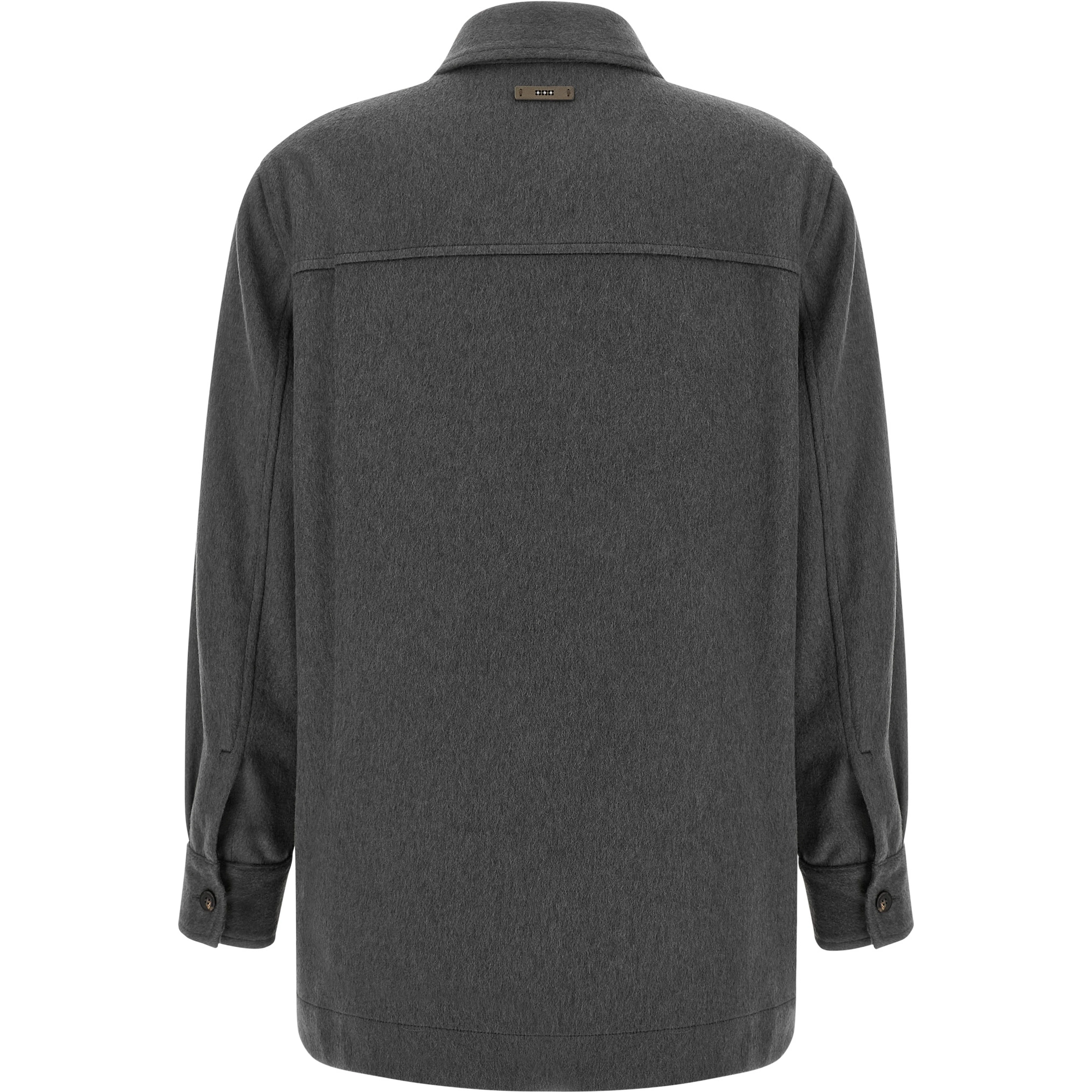 Gray Virgin Wool Blouse