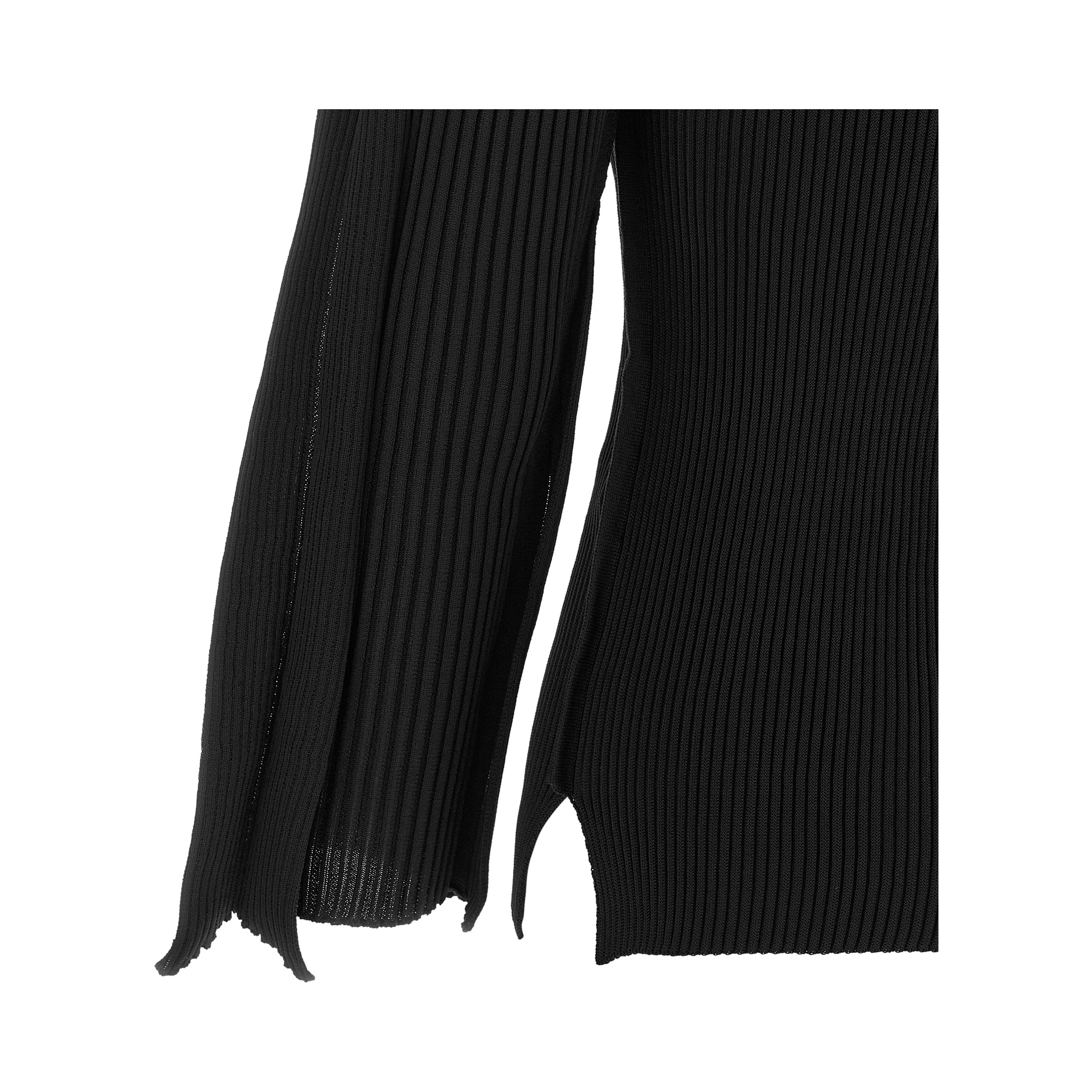Black Polyester Cardigan