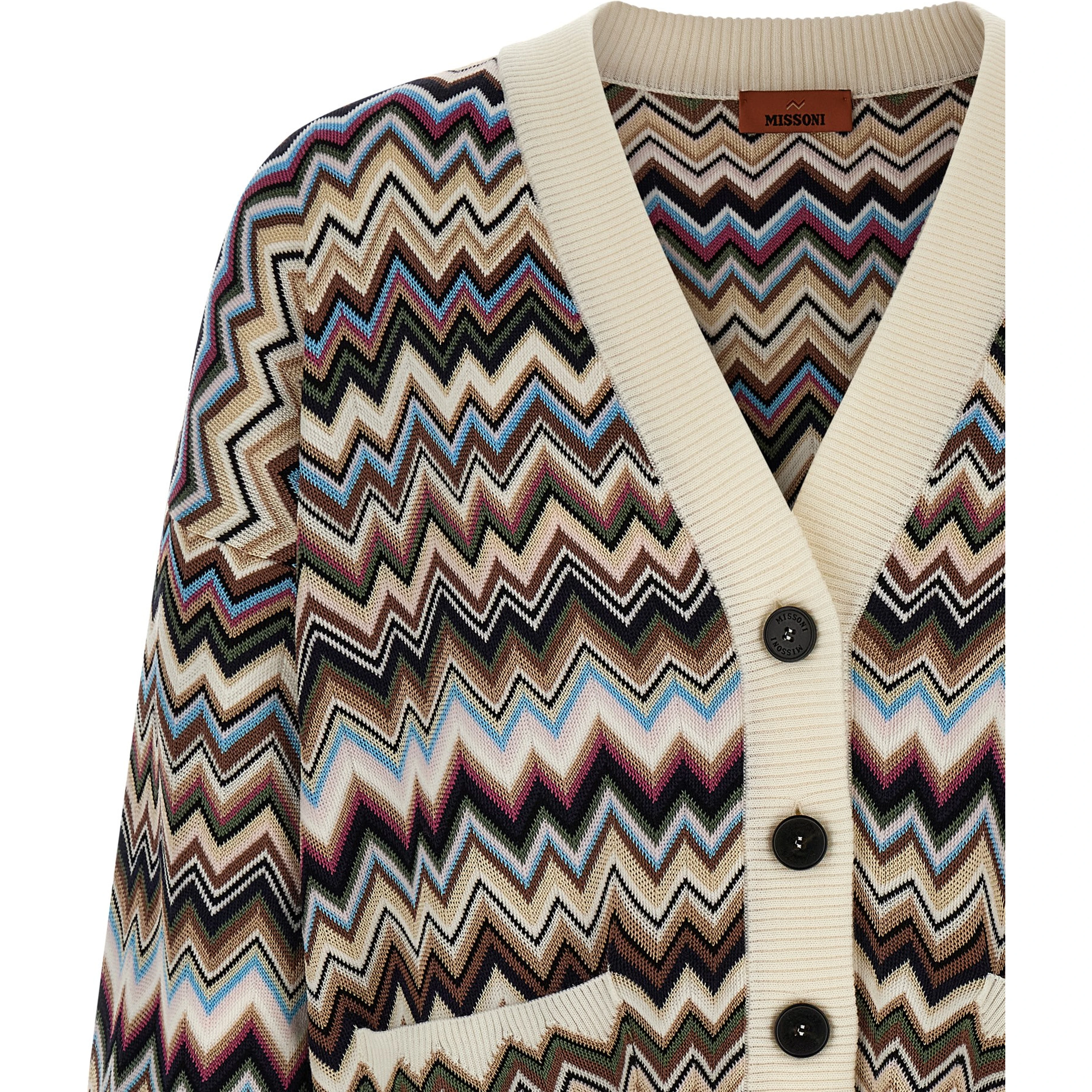 Multicolor Viscose Cardigan