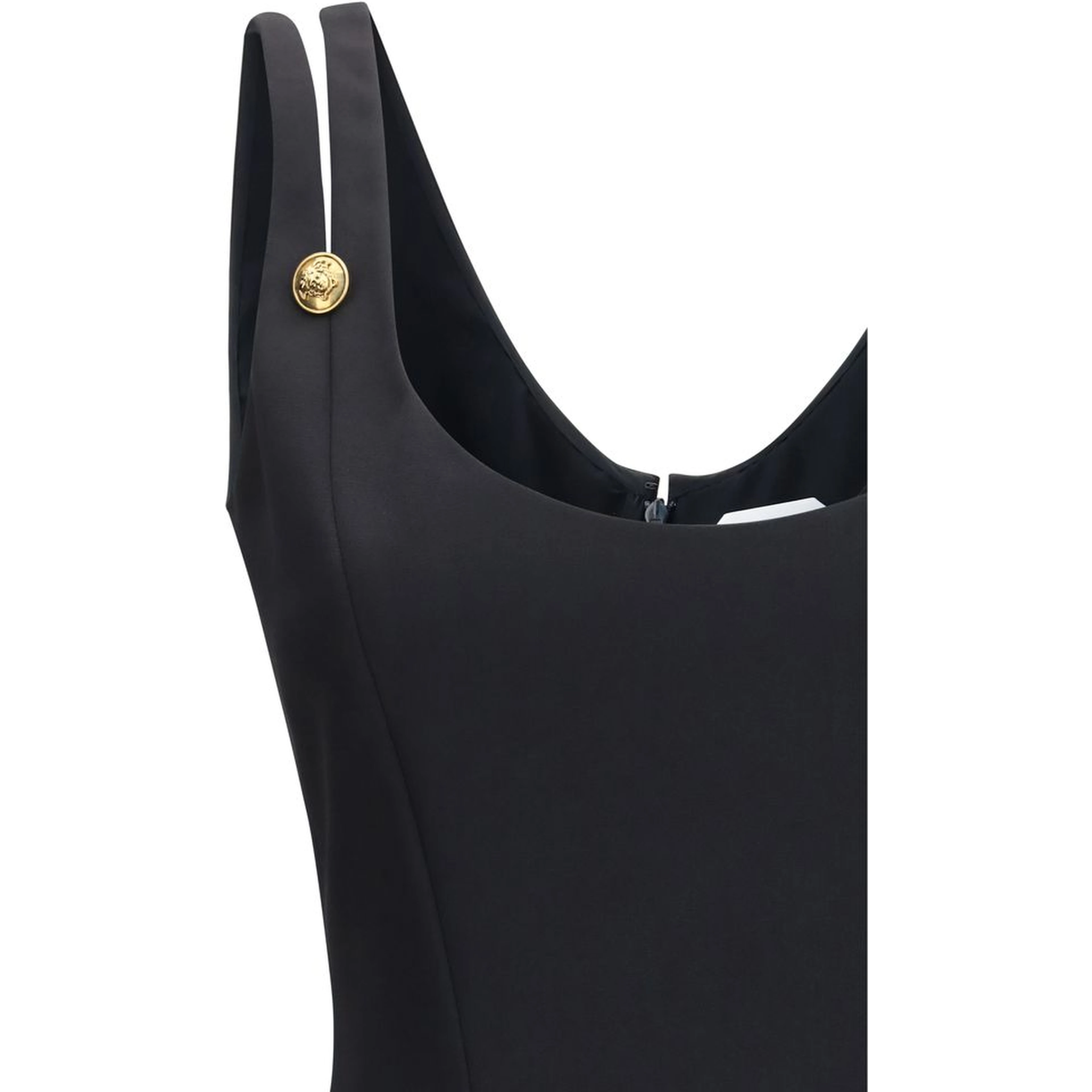 Black Wool Oves Aries Casual Dress