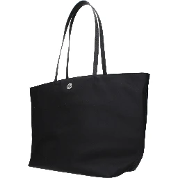 Black Fabric Shoulder Bag