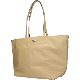 Beige Fabric Shoulder Bag