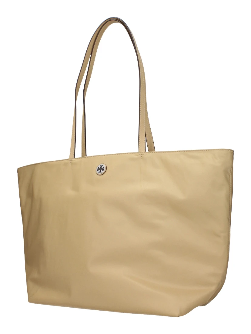 Beige Fabric Shoulder Bag