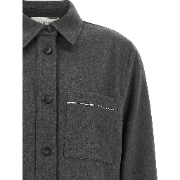 Gray Virgin Wool Blouse