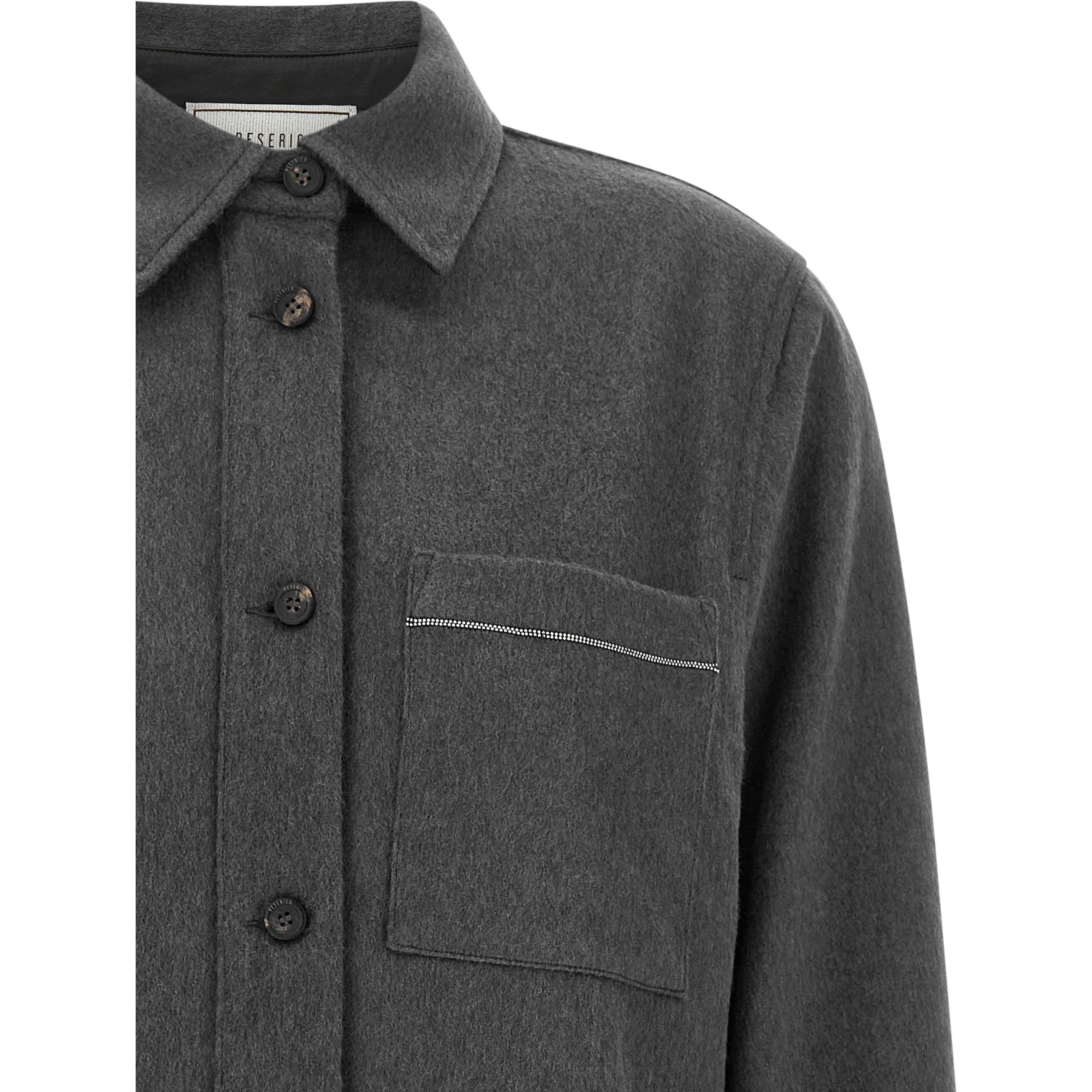 Gray Virgin Wool Blouse