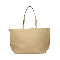 Beige Fabric Shoulder Bag