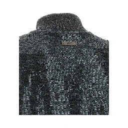Gray Polyester Sleeveless Jacket