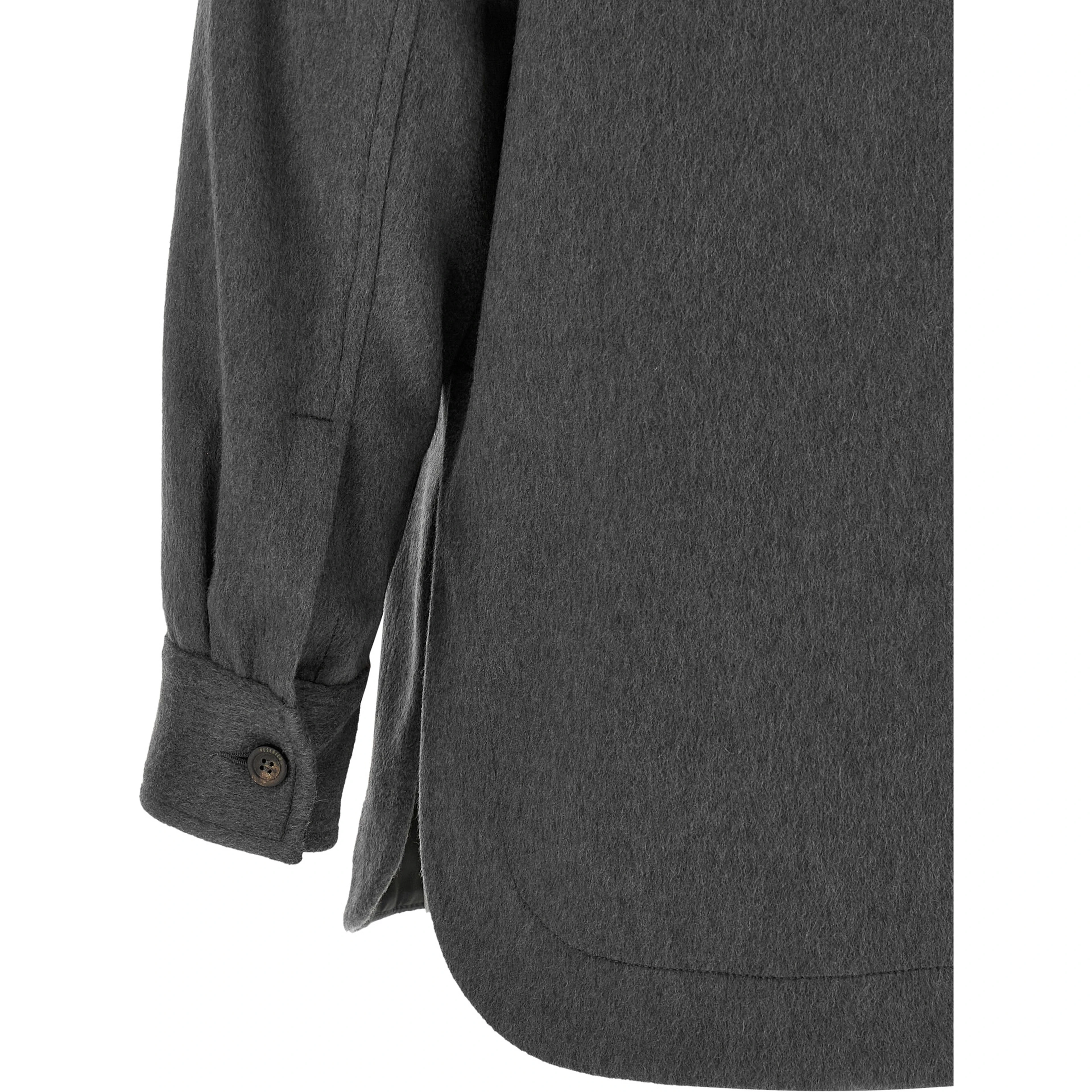Gray Virgin Wool Blouse
