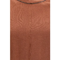 Brown Viscose Casual Dress
